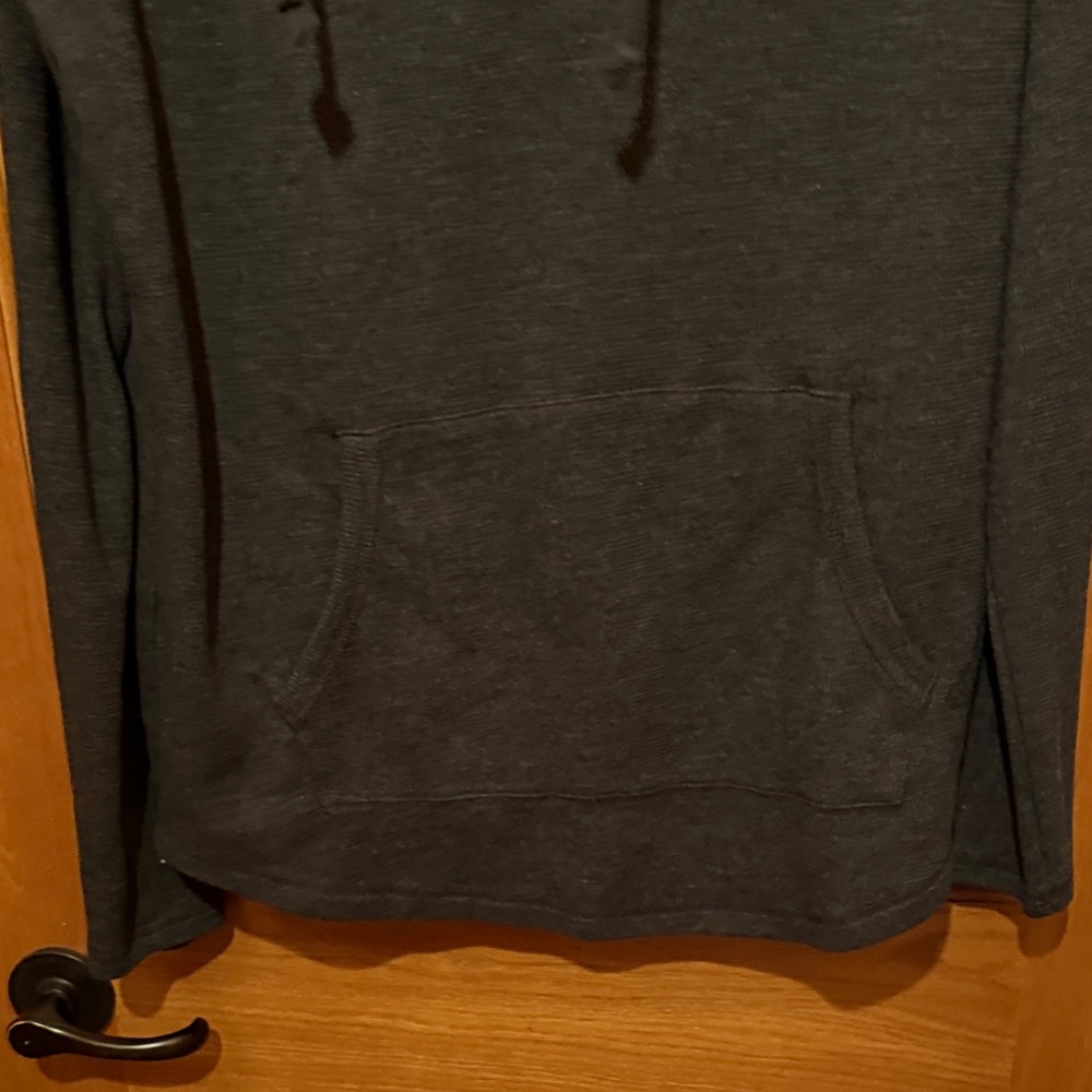 Mossimo Supply Co. Charcoal Hooded Sweatshirt - Picture 4 of 5